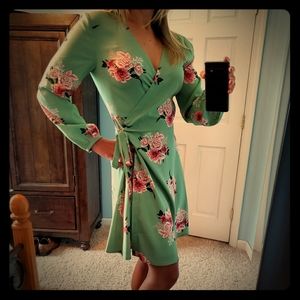 NWT Floral Wrap Dress Loft